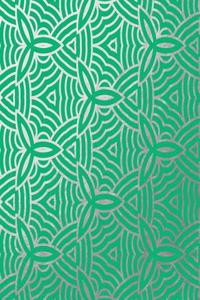 Silver Foil and Emerald Pattern Notebook