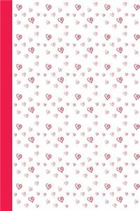 Sketchbook: Calligraphy Hearts 6x9 - Blank Journal with No Lines - Journal Notebook with Unlined Pages for Drawing and Writing on Blank Paper
