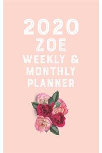 ZOE planner 2020-2021, planner calendar 2020 for ZOE Monthly Weekly 2020 Planner A beautiful: Planner 2020 / Planner Book Gift, 100 Pages, 5 x 8 inches, ZOE Planner, Planner Book, 2020 planner weekly and monthly, planner's, work, or home!, So