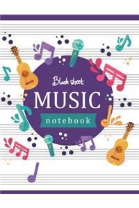 Music blank sheet notebook