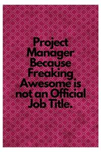 Project Manager Because Freaking Awesome is not an Official Job Title.