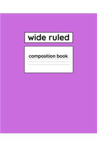 Wide Ruled Composition Book