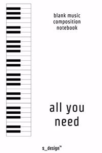 Music Notebook for Music Composition / Song-Writing / Song-Texting / Songtext Writing