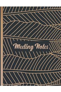 Meeting Notes: Detailed meeting notes journal for recording meeting minutes with detailed sections to keep track of attendees and action items. Cover(43)