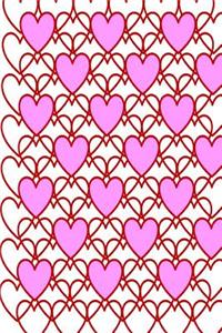 Pink Love Hearts Pattern Lined Journal