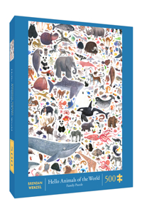 Hello Animals of the World 500-Piece Family Puzzle