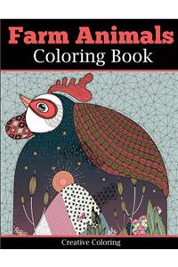 Farm Animals Coloring Book for Adults