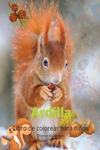 Ardilla Libro para colorear para niños