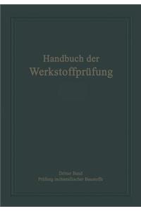 Die Prüfung nichtmetallischer Baustoffe