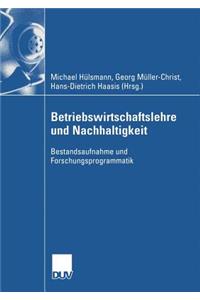 Betriebswirtschaftslehre Und Nachhaltigkeit