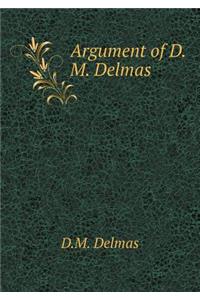 Argument of D.M. Delmas