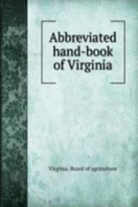 Abbreviated hand-book of Virginia