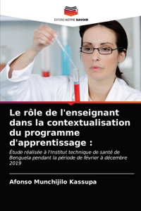 rôle de l'enseignant dans la contextualisation du programme d'apprentissage