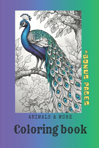 Animals & more coloring book