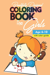 Beautifully designed coloring book for girls