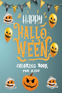 Halloween Coloring Book: For Kids Ages 4-12 (Simple, Large and Easy Coloring Pages) (Large Print)