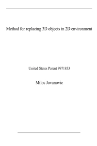 Method for replacing 3D objects in 2D environment