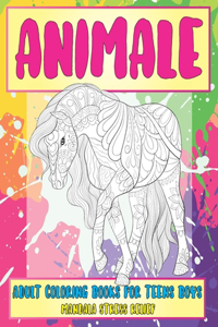 Adult Coloring Books for Teens Boys - Animal - Mandala Stress Relief