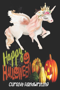 Happy Halloween, Cursive Handwriting