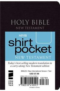 NIV, Shirt-Pocket New Testament, Leather-Look, Black