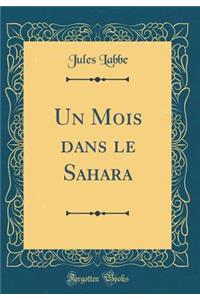Un Mois Dans Le Sahara (Classic Reprint)