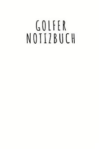 Golfer Notizbuch