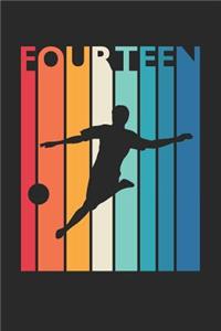 Soccer Notebook for 14 Year Old Boys and Girls - Vintage Soccer Journal - 14th Birthday Gift for Soccer Player Diary