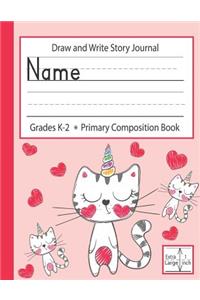 Draw and Write Story Journal Grades K-2 Primary Composition Book