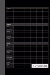 Clue Scoresheet
