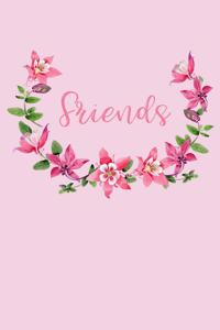 Pink Aquilegia Granny's Bonnet Watercolor Friend Notebook