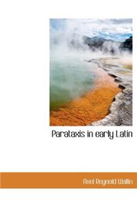 Parataxis in Early Latin
