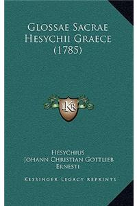 Glossae Sacrae Hesychii Graece (1785)