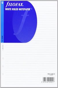 FILOFAX A5 WHITE RULED NOTEPAPER REFILL