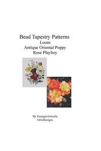 Bead Tapestry Patterns Loom Antique Oriental Poppy Rose Playboy