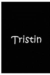 Tristin - Black Notebook / Journal / Extended Lined Pages / Soft Matte Cover