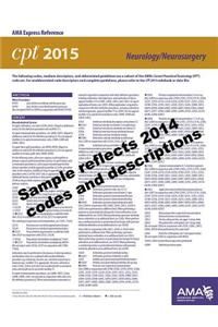 CPT 2015 Express Reference Coding Card: Neurology/Neurosurgery