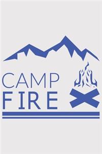 Camp Fire: Camp Fire: Notebook / Journal gift (6 x 9 inch - 110 pages - checkered / graphpaper 5x5)