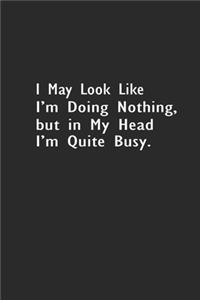 I May Look Like I'm Doing Nothing, but in My Head I'm Quite Busy.