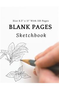 Blank Pages Sketchbook