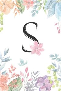 Monogrammed Floral S Journal by Crazy Beautiful Designs