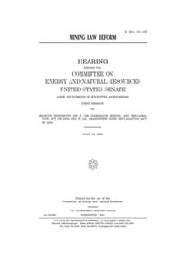 Mining law reform