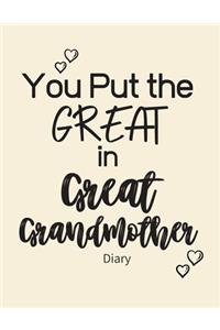 You Put the GREAT in Great Grandmother Diary