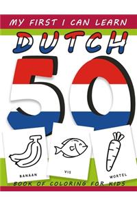 My First I Can Learn Dutch Book of Coloring For Kids