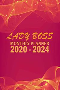 Lady Boss 2020-2024 Monthly Planner