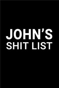 John's Shit List