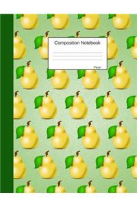 Pear Composition Notebook
