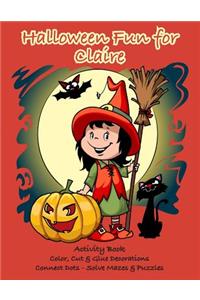 Halloween Fun for Claire Activity Book
