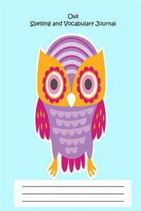 Owl Spelling and Vocabulary Journal