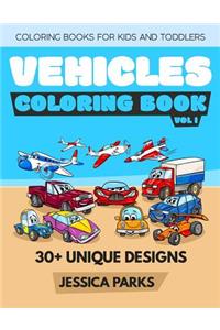 Vehicles Coloring Book