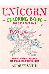Unicorn Coloring Book for Girls Ages 4-8